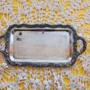 Elegant Silver Rectangular Tray